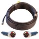 100' Black LMR400 Ultra-Low-Loss Cable (N/Male Connectors)